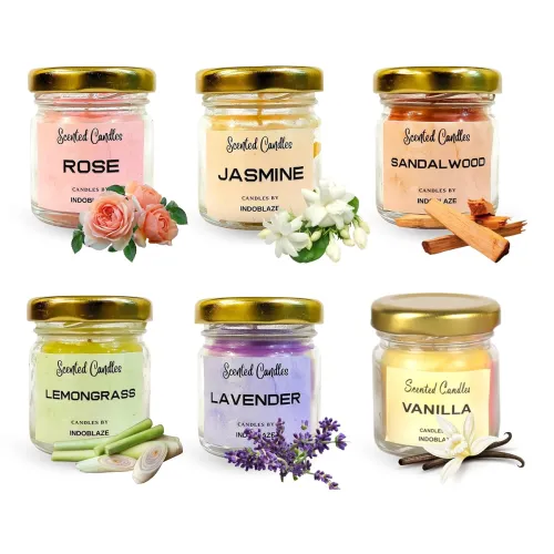 Image of Indoblaze Paraffin Wax Candles Pack of 6