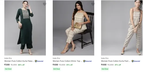 Image of Indo Era Women's Ethnic Sets upto 89% Discount