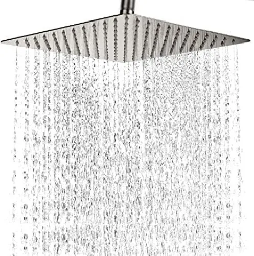 Image of Indorox Ultra Slim Stainless Steel Square Shower Head 4x4 inch