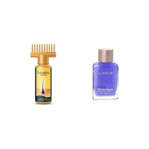 Image of Indulekha Oil 100ml & Lakme Remover 27ml