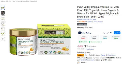 Image of Indus Valley Depigmentation Gel