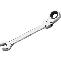 RECTITUDE 12 mm Flexible Head Gear Wrench, Industrial Grade Ratcheting Combination Spanner