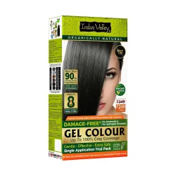 Indus Valley Damage Free Natural Gel Hair Colour (Black, 65 ml)