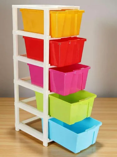 Image of infinity overseas Plastic Rectangular Multi Purpose Foldable Modular Drawer Large Chest of Drawer Plastic Kitchen Cabine