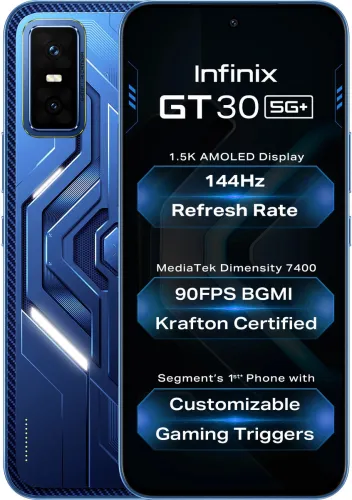 Image of Infinix GT 30 5G+ Cyber Blue 256 (Cyber Blue, 256 GB) (8 GB RAM)