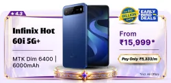 Infinix HOT 60i 5G @ ₹15,999 on Flipkart’s Big Billion Days Sale