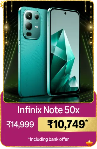 Image of Infinix Note 50x 5G+ Smartphone @ ₹10749 on Big Billion Day Sale