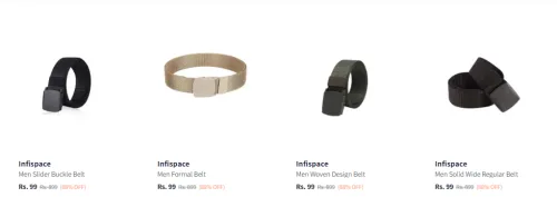 Image of Infispace Men's Belts starting @ ₹99