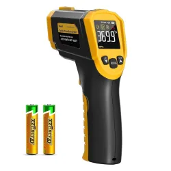 Infrared Thermometer -58°F ~1832°F(-50°C ~ 1000°C), Temperature Gun for Cooking, Laser IR Surface Tool for Pizza Oven, Meat, Griddle, Engine, Accessories, with 3 Adjustable Emissivity