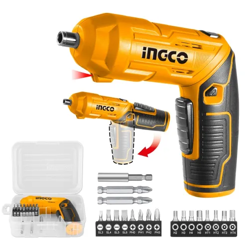Image of INGCO 4V Electric Cordless Screwdriver Power Drill Driver Set