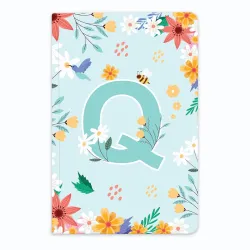 Initial Q Premium Soft Bound Notebook Diary for Girls and Women (B6, 90 GSM, 160 Ruled Pages) Floral Design Notebook Journal Diary