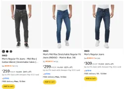 INKD Mens Jeans Starting @ ₹259