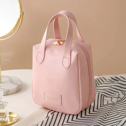 Image of INKMILAN Women Travel Small Waterproof PU Leather Makeup Bag