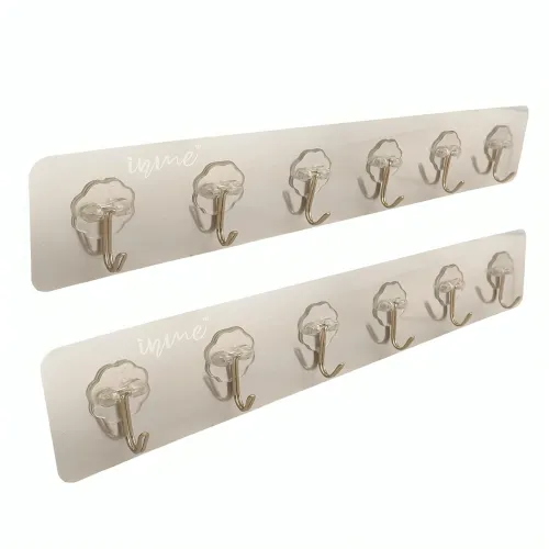 Image of inme Self Adhesive Wall Hooks Pack of 2