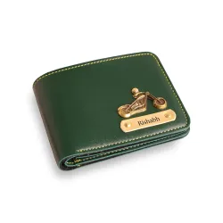 Innovative Gifts Men's Personalized Wallet I Customized Slim Stylish Leather Purse with Name & Charm I Unique Birthday Anniversary Gift for Men Boy Love Husband Employees Clients - Olive