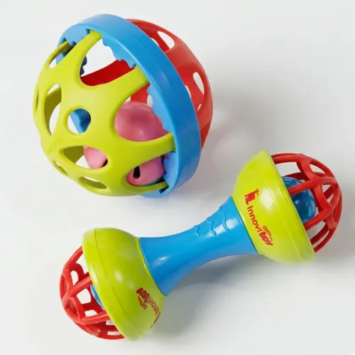 Image of Innovitoy Baby Rattle & Teether Toy (Set of 2)