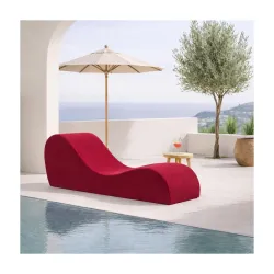 INNOWIN 245 Position Sofa | Chaise Lounge Chair | Yoga Chaise Lounger with Cushion for Living Room and Bedroom, Tantric Pose Lounger (Red)