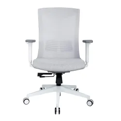 INNOWIN Henry Medium Back Ergonomic Office Chair (White & Grey) 3 Years Warranty