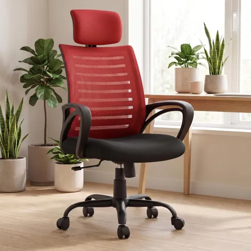 Image of INNOWIN Mini Jazz High-Back Ergonomic Office Chair Red