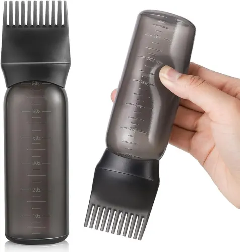 Image of INSIME Hair oil applicator bottle with comb 