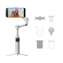Insta360 Flow 2 Pro Creator Bundle Gray - for Foldable AI Phone Gimbal, Dockkit, 360º Pan Tracking, Free Tilt Mode, Buil