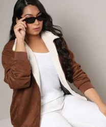 Instafab Plus Women Solid Casual Jacket