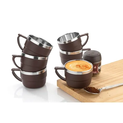 Image of Insulated Unbreakable Steel Tea & Coffee Cups * Pack of 2