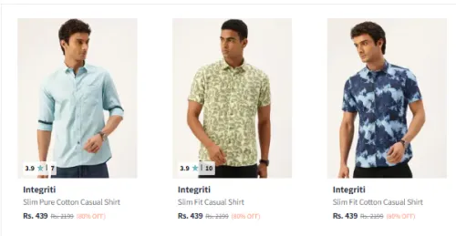 Image of Integriti Mens CLothing Upto 80% Off