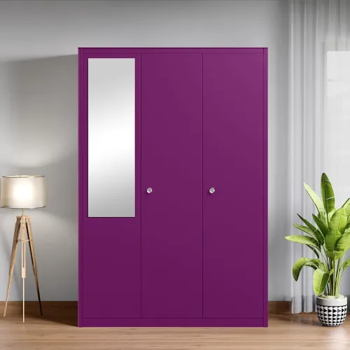 Image of Interio by Godrej Axl 3-Door Steel Almirah with Mirror