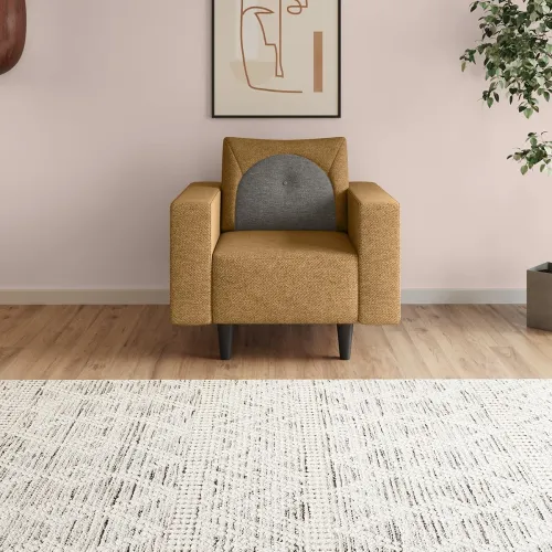 Image of interio by Godrej Cresco 1-Seater Fabric Sofa