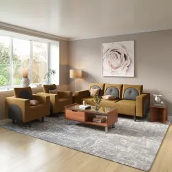 Interio by Godrej Cresco Premium Quality Fabric 3 + 1 + 1 Sofa Set
