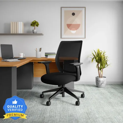 Image of Interio by Godrej Curv Wide Back Fabric Office Arm Chair
