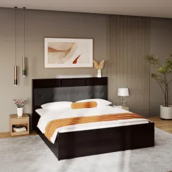 Interio by Godrej Bed Upmods Lattice King Size Engineered Wood Bed 
