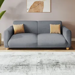 Interio by Godrej Sofa Fluffy 3 Seater Fabric Sofa for Living Roon