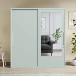 Interio by Godrej Slide N Store XL 2-Door Steel Wardrobe with Mirror