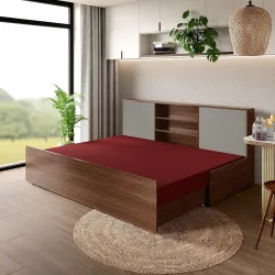Interio by Godrej Vurv Queen Size Diwan Bed with Mattress