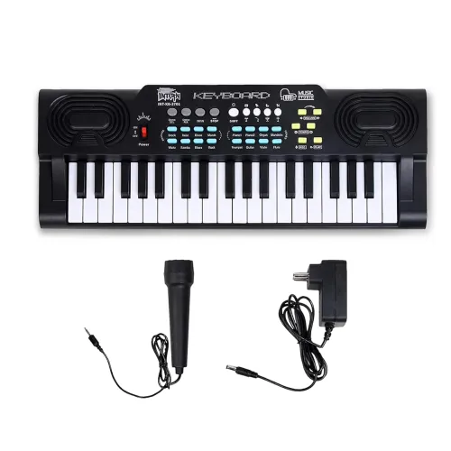 Image of INTERN Digital Electronic Piano Keyboard | LED Display, Mic & Adapter | Music Keyboard for Kids & Beginners with 8 Rhyth