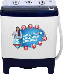 Intex 7 kg With Lint Filter, Buzzer, Castor Wheel with pad, Collar Scrubber ,Transparent Lid Semi Automatic Top Load Blu
