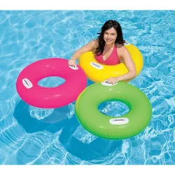 Intex Heer Vinyl Inflatable Pool Swim Tube with 2 