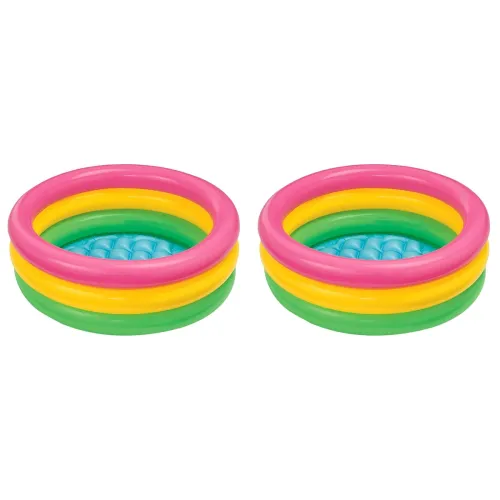 Image of Intex Inflatable Kids Bath Tub, 3 Ft (Multicolor) (Pack of 2)