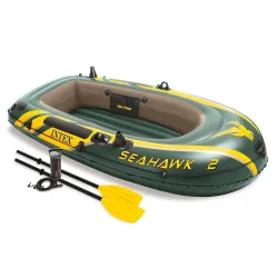 Intex Plastic Seahawk 2 Set Lake Boat Green, Kids