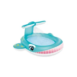 Intex Plastic Whale Spray Pool, Multi Color, Kid