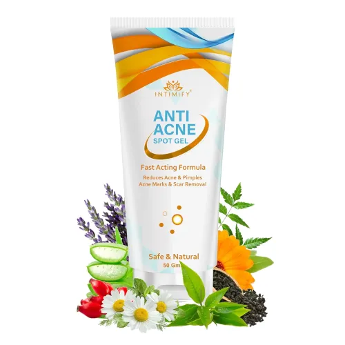 Image of INTIMIFY Anti-Acne Spot Gel | Reduce Acne & Pimples | For All Skin Types | 50 gm