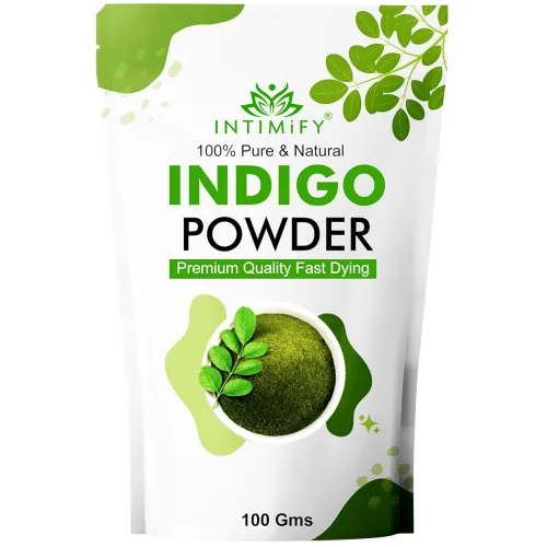 Image of INTIMIFY Indigo Powder For Black Hair | Natural Hair Colour For Women & Men 100 gms (Pack of 1)