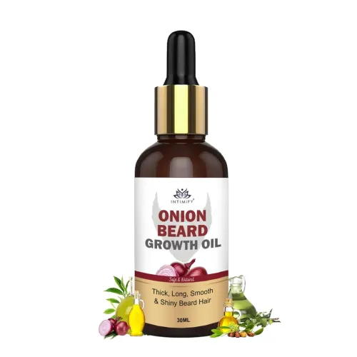 Image of INTIMIFY Onion Beard Growth Oil | Dadhi Badhane Wala Oil | Beard Oil for Patchy And Uneven Beard