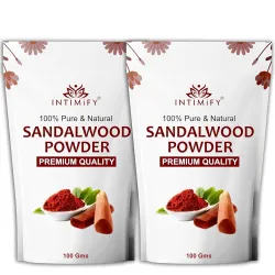 INTIMIFY Sandalwood Powder For Face Pack, Chandan Powder 200g (Pack of 2)