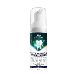 INTIMIFY Teeth Whitening Toothpaste, Teeth Whitening Foam, Remove Yellow Stains, Bad Breath for Adults & Kids 60ml