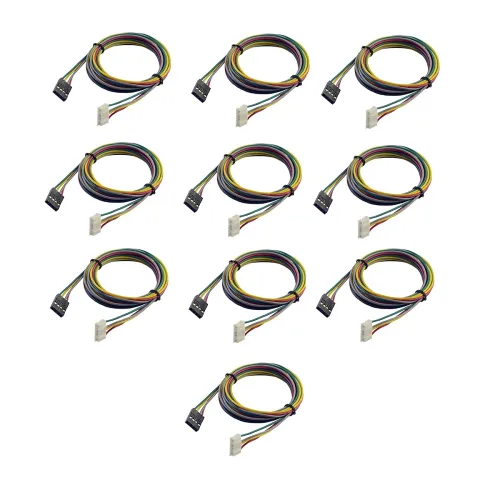 Image of Invento 10pcs 1mtr Nema 17 6pin XH2.54 to 4pin dupont connector stepper motor 3d printer