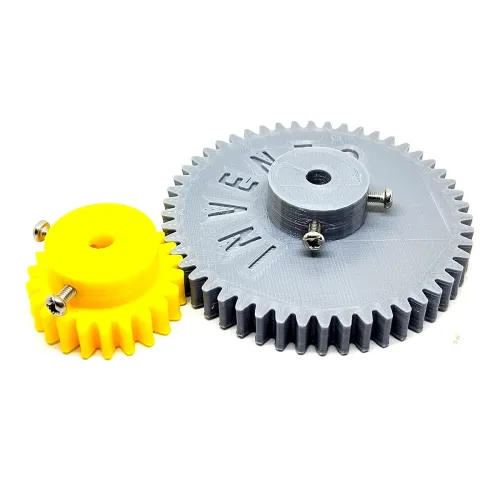 Image of INVENTO 1pcs 3D Printed Plastic Spur Gear 22 Teeth + 50 Teeth