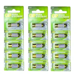 INVENTO 15pcs 23AE 12V Alkaline Battery Non Rechargeable High Voltage Cell Car Remote A23, V23GA, MN21